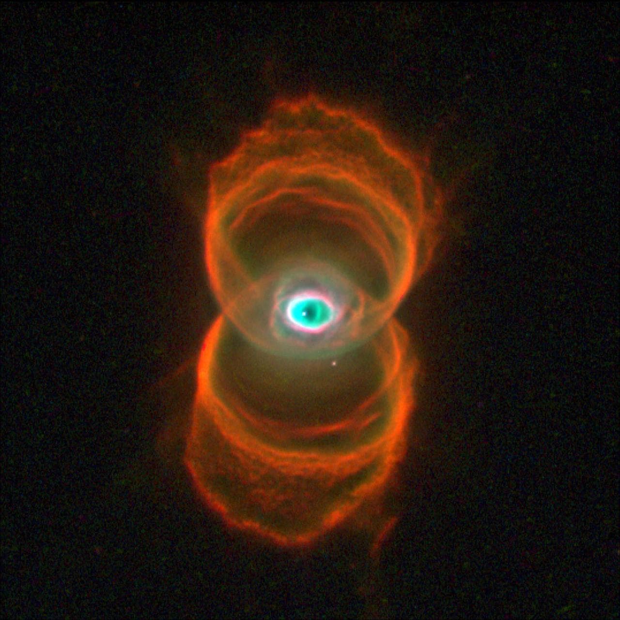 The hourglass nebula MyCn18 — a dying star's final exhale